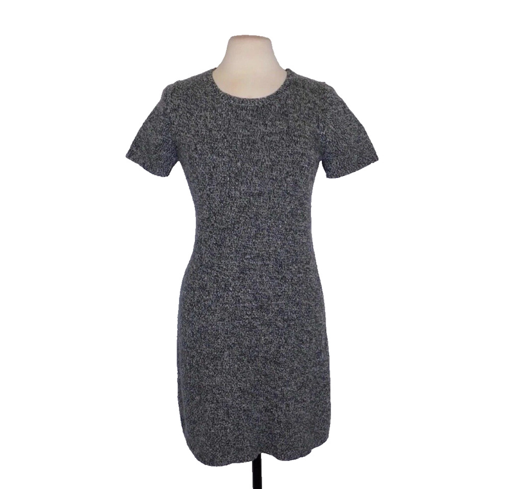 THEORY Womens Medium Sweater Dress Cecile B Loryelle Gray Wool Knit Career Work